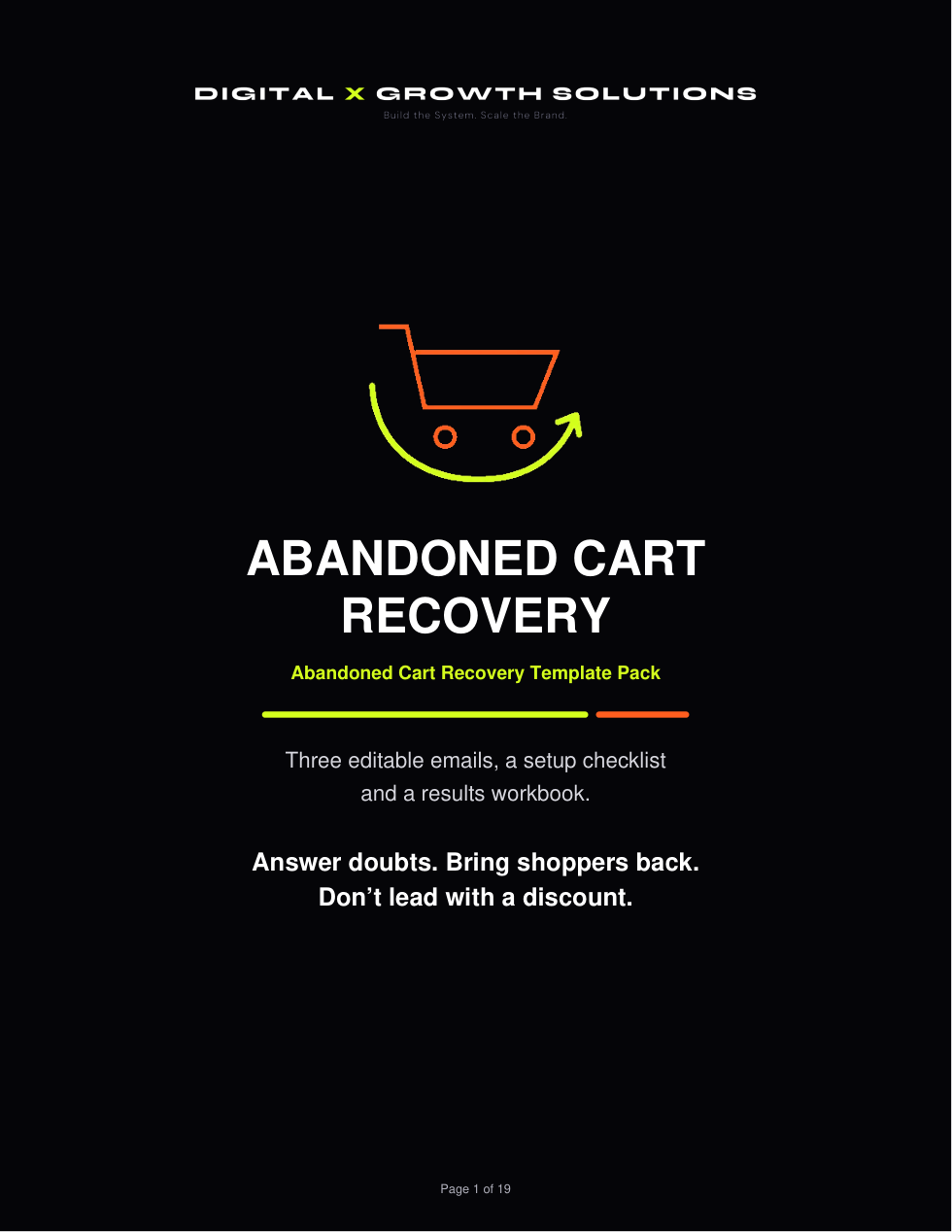 Abandoned Cart Recovery implementation pack front cover