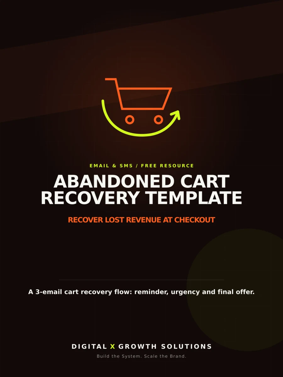 Abandoned Cart Recovery Template front cover